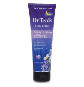 Dr Teal's Sleep Lotion  Dr Teal's, Sleep Lotion with Melatonin & Essential Oils Promotes a better night's sleep (Shea butter, Cocoa Butter and Vitamin E 240 ml